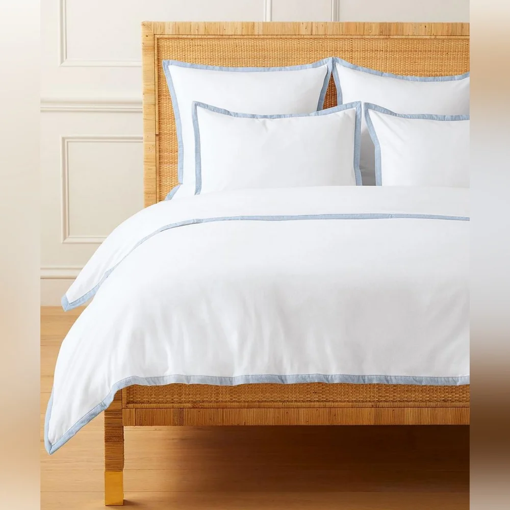 Belvedere Flannel Duvet Cover, Queen, By Serena & Lily